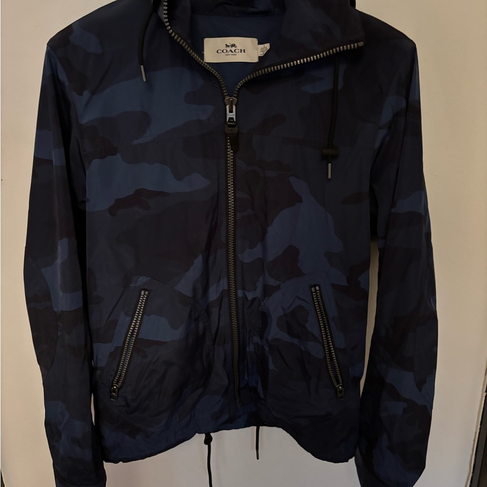 Coach Men's Navy Camouflage Windbreaker